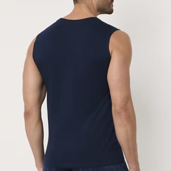 NWT Xersion Xtreme Mens Crew Neck Sleeveless Active Muscle Tank, Signature Navy - Picture 3 of 16